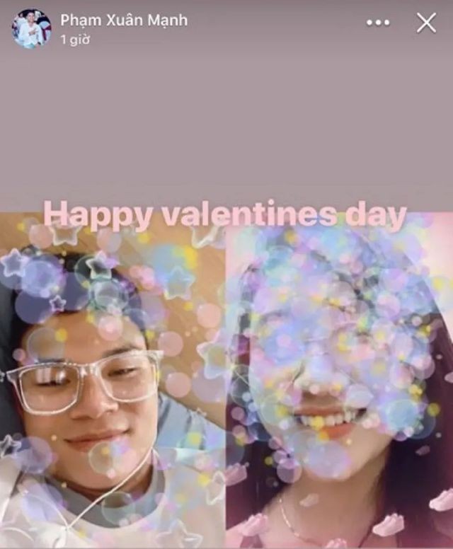 Lộ diện bạn gái xinh như hotgirl cầu thủ Xuân Mạnh ngày Valentine - ảnh 1
