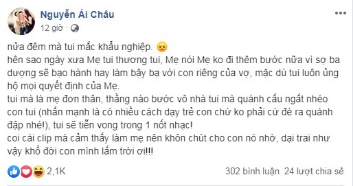 Thu Thủy bênh vực chồng trẻ, sao Việt thương xót con trai của cô bị bố dượng cấu - ảnh 3