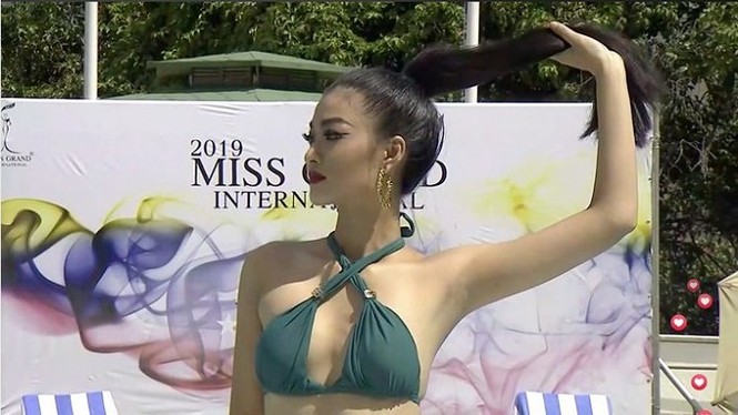 Kiều Loan uyển chuyển, phô đường cong thể hình với bikini tại Miss Grand - ảnh 2