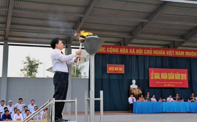 Xúc động Lễ Giao nhận quân năm 2019 tại Nghệ An - ảnh 8