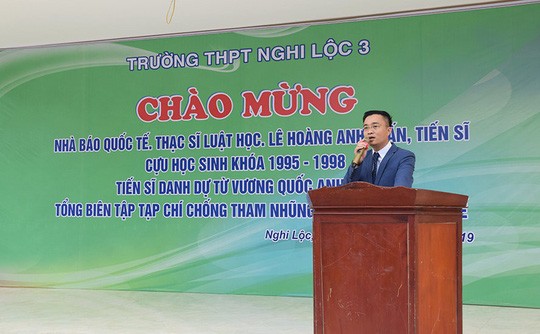 Trường THPT Nghi Lộc 3 nói gì về nhà báo quốc tế Lê Hoàng Anh Tuấn - ảnh 2