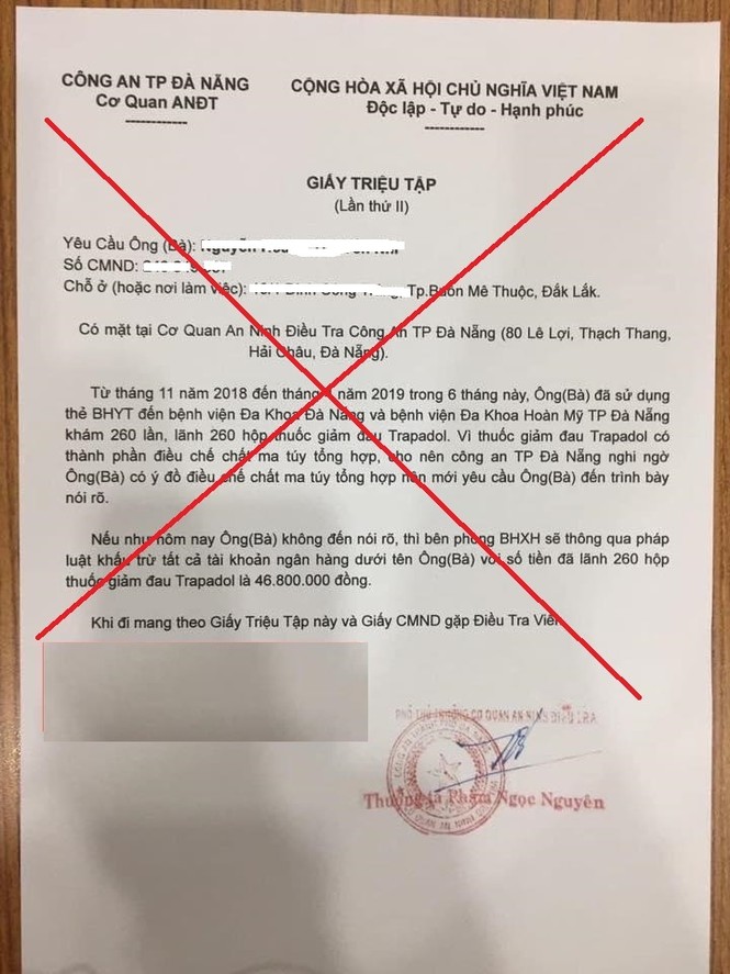 Công an Nghệ An cảnh báo giấy triệu tập, lệnh bắt giả - ảnh 1