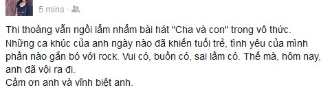 Dân mạng bàng hoàng nghe tin rocker Trần Lập qua đời - ảnh 5