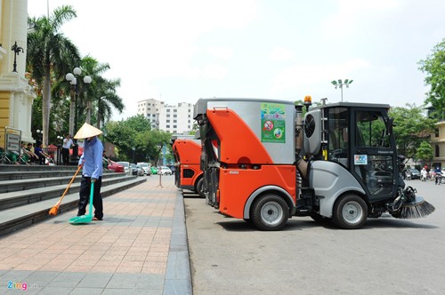 10 xe quét đường hiện đại xuất hiện trên phố Hà Nội - ảnh 13