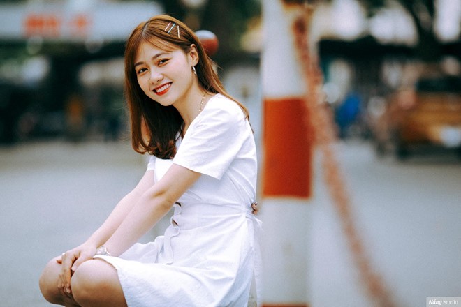 Nguyễn Bảo Thoa, nữ sinh Đại học Xây dựng Hà Nội, đang là cô gái được nhiều chàng trai