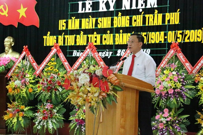 Long trọng kỷ niệm 115 năm ngày sinh cố Tổng Bí thư Trần Phú - ảnh 1