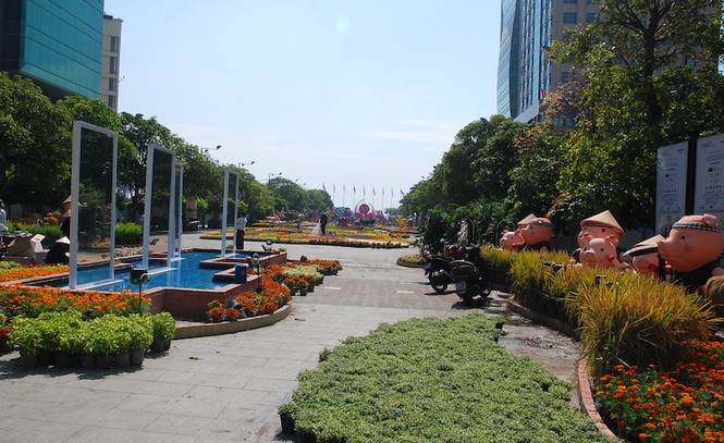 Ngắm đường hoa Nguyễn Huệ trước giờ khai mạc - ảnh 8
