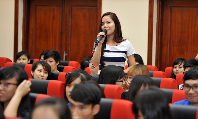 Nhã Phương nhí nhảnh giao lưu với sinh viên Hà thành - ảnh 3
