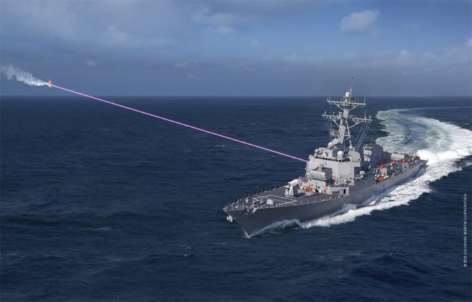Mỹ đưa vũ khí laser lên tàu chiến - ảnh 1