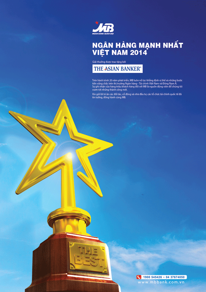 MB được vinh danh “Ngân hàng mạnh nhất Việt Nam 2014” - ảnh 1