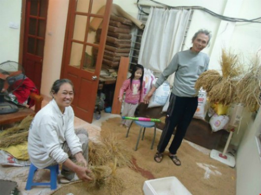 Vợ chồng tỷ phú bị nhầm là ăn mày vì mê mót lúa - ảnh 1