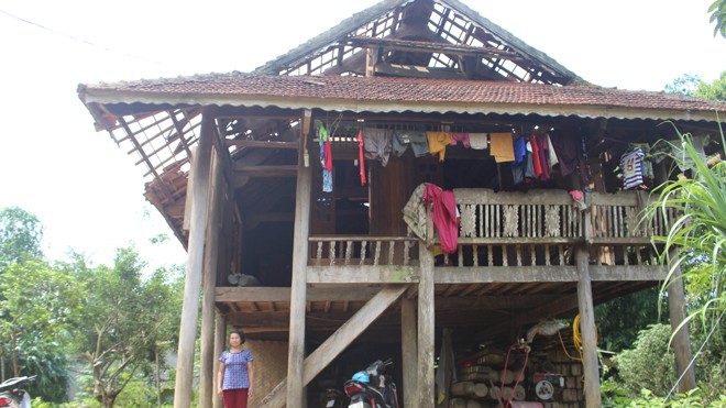 Lốc xoáy quật đổ 10 căn nhà, bé 5 tuổi nguy kịch - ảnh 1