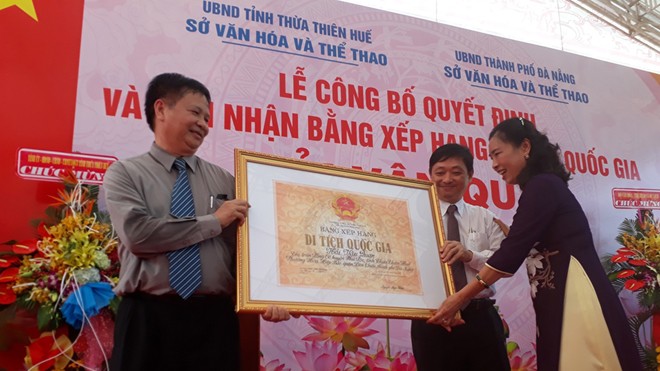 Hải Vân quan đón nhận bằng di tích quốc gia - ảnh 1