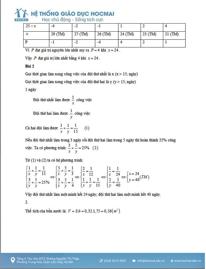 Hướng dẫn giải đề thi môn Toán tuyển sinh lớp 10 Hà Nội - ảnh 2