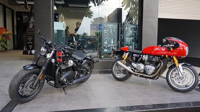 Loạt xe mô tô khủng của Triumph 'khoe mã' tại Hà Nội - ảnh 1