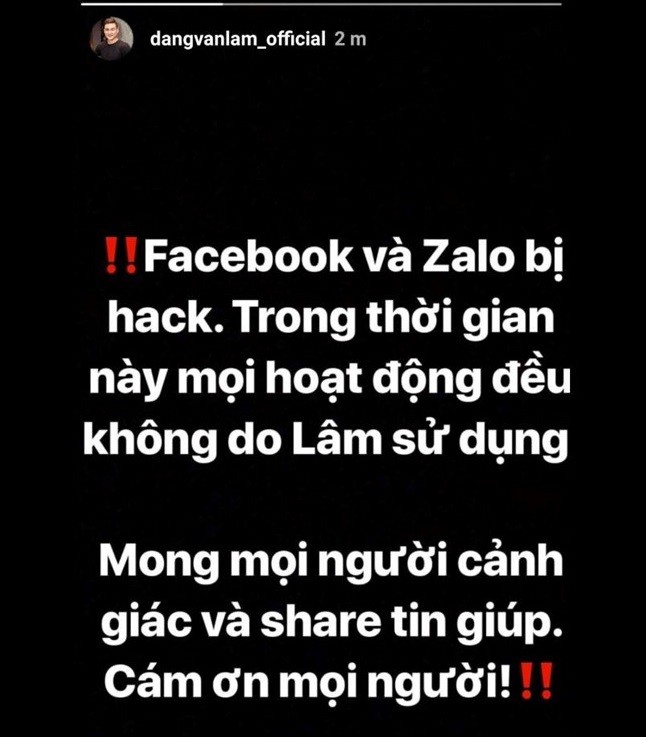 Facebook Đặng Văn Lâm bị chiếm quyền, lộ thông tin nhạy cảm - ảnh 2