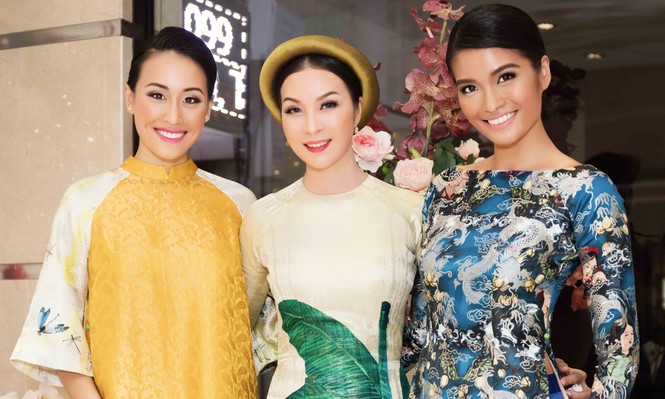 Hoa hậu Mỹ và Philippines 'đọ sắc' với áo dài - ảnh 8