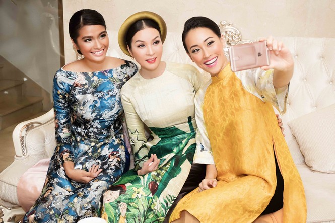 Hoa hậu Mỹ và Philippines 'đọ sắc' với áo dài - ảnh 9