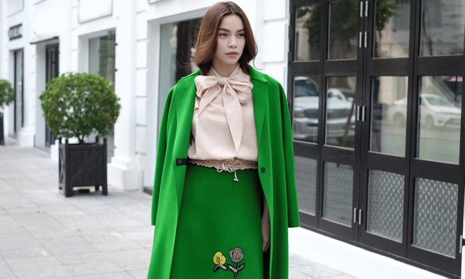 Hà Hồ mặc sành điệu dạo phố mùa đông Hà Nội - ảnh 3