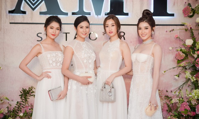 Dàn hoa hậu, á hậu 'đọ sắc' với váy ren trắng xuyên thấu - ảnh 10