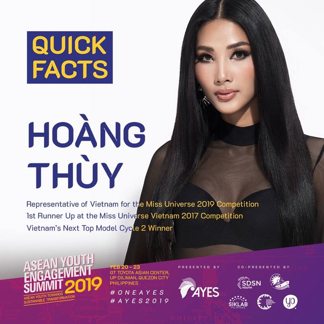 Nối gót H'hen Niê, Á hậu Hoàng Thuỳ sang Philippines làm diễn giả - ảnh 1
