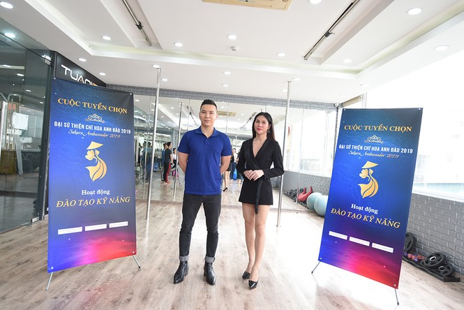 Thí sinh Đại sứ Hoa Anh Đào khoe dáng trên sàn tập - ảnh 3