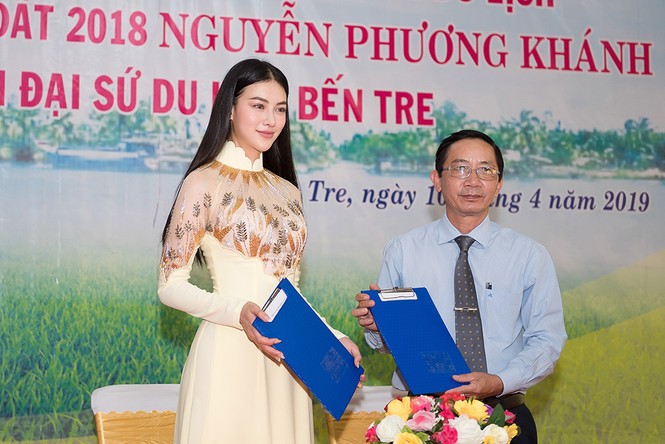 Hoa hậu Phương Khánh xinh đẹp với áo dài, trở thành Đại sứ du lịch tỉnh Bến Tre - ảnh 10