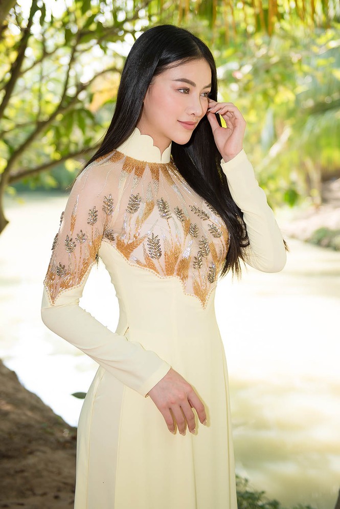 Hoa hậu Phương Khánh xinh đẹp với áo dài, trở thành Đại sứ du lịch tỉnh Bến Tre - ảnh 3