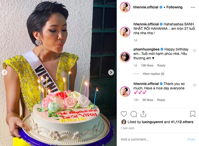 H'Hen Niê mặc lại váy dạ hội 'gây bão' ở Miss Universe trong tiệc sinh nhật sớm - ảnh 1
