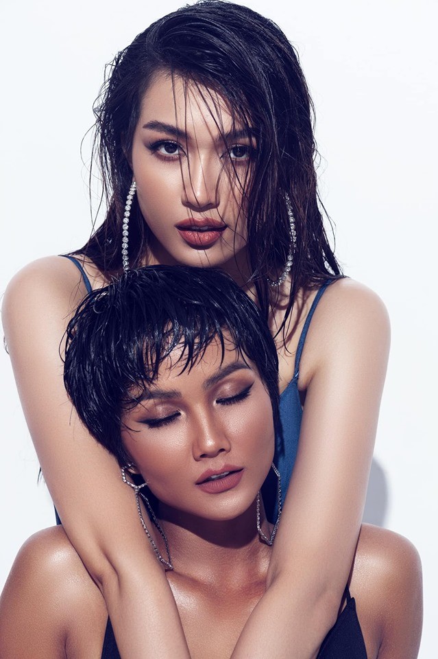 H'Hen Niê, Lệ Hằng đọ sắc vóc nóng bỏng tại hậu trường chụp ảnh bikini - ảnh 3
