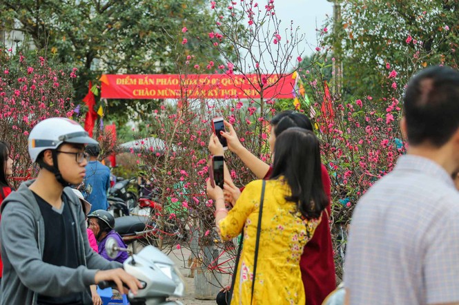 Quất, đào 'đại hạ giá' tràn ngập phố Hà Nội ngày 30 Tết - ảnh 8