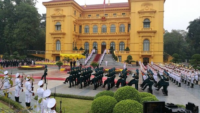 Toàn cảnh lễ đón Nhà vua và Hoàng hậu Nhật Bản tại Phủ chủ tịch - ảnh 2