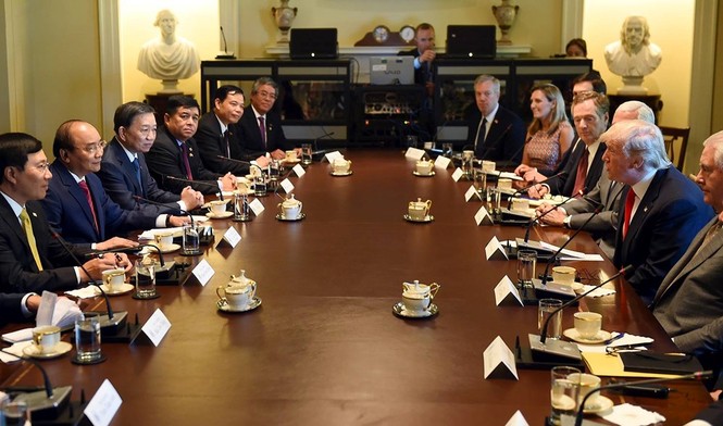 Hình ảnh Tổng thống Hoa Kỳ Donald Trump đón Thủ tướng Nguyễn Xuân Phúc - ảnh 4