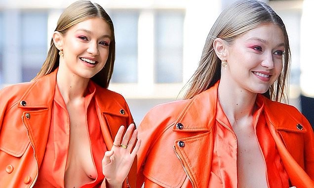 Không nội y, Gigi Hadid mặc vest 'thả rông' vòng 1 siêu gợi cảm - ảnh 8