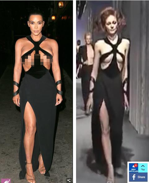 Choáng váng với váy cắt xẻ, khoe ngực quá đà của Kim Kardashian - ảnh 2