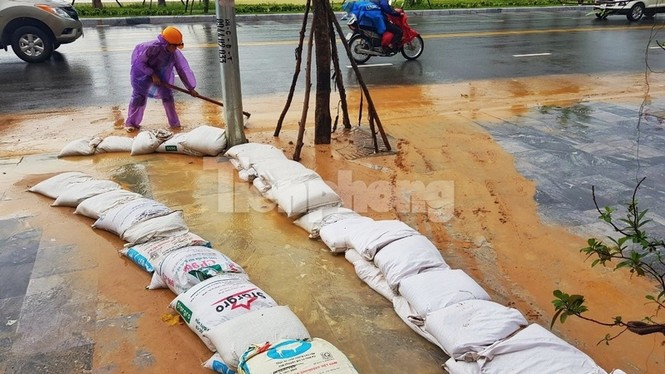 Vịnh Hạ Long đổi màu sau mưa lớn - ảnh 1