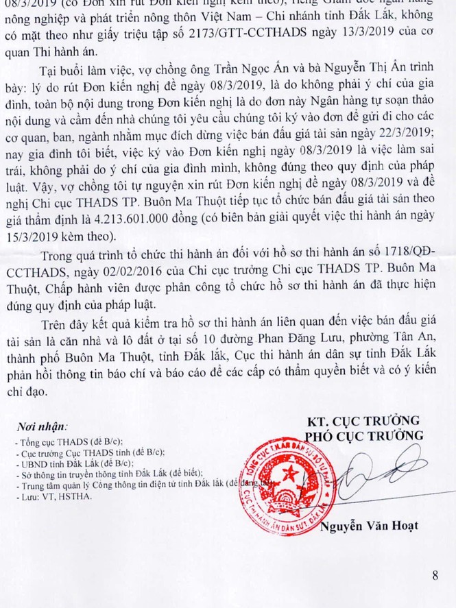 Tiếp vụ khẩn cấp hủy đấu giá nhà ở Buôn Ma Thuột - ảnh 8
