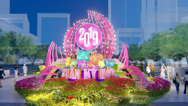 Đường hoa Tết Kỷ Hợi 2019 ở TPHCM có đặc biệt? - ảnh 1