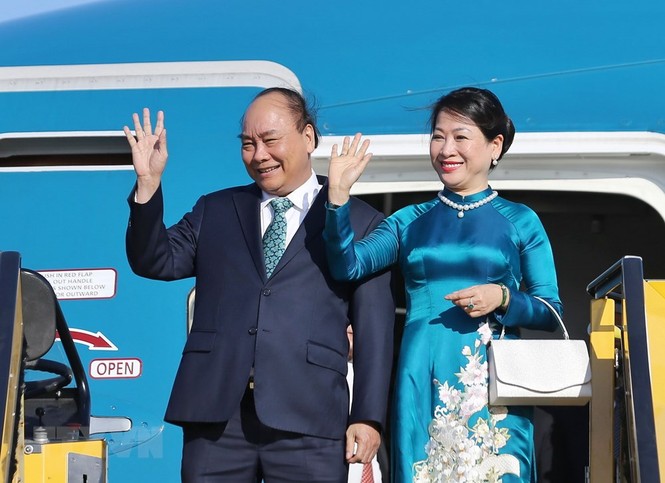 Hình ảnh Thủ tướng Nguyễn Xuân Phúc và Phu nhân đến Cộng hòa Áo - ảnh 1
