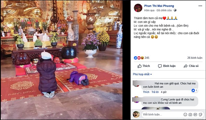 Xúc động con gái Mai Phương cầu nguyên cho mẹ mau khỏi bệnh - ảnh 3