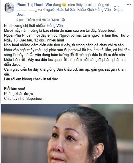 Nghệ sĩ Việt xúc động chia sẻ khi sân khấu kịch của NSND Hồng Vân phải đóng cửa - ảnh 5