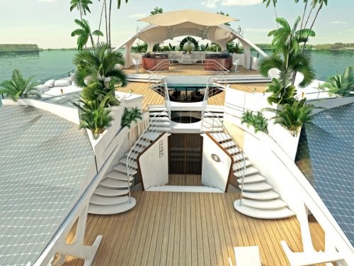 Orsos Island được thiết kế thân thiện với môi trường. Đảo sử dụng nguồn năng lượng từ gió và mặt trời