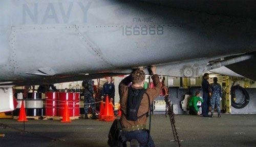 USS George Washington đang có mặt ở vùng biển ngoài khơi bán đảo Triều Tiên để thực hiện sứ mệnh tuần tra thường lệ sau cuộc tập trận