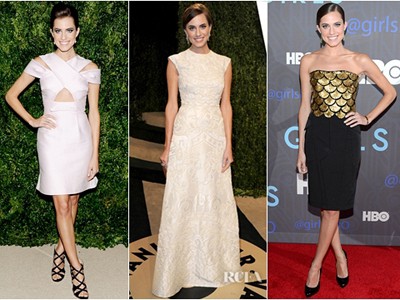 Ngôi sao của seri “Girls” trên kênh truyền hình HBO (Mỹ), Allison Williams, thích những chiếc váy bút chì, những thiết kế của Michael Kors, Ralph Lauren và Joseph Altuzarra trong mỗi lần xuất hiện