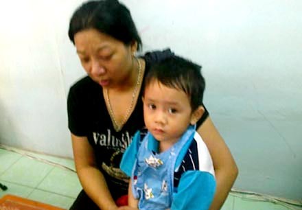Cháu Bùi Quang Khôi - một trong hai nạn nhân