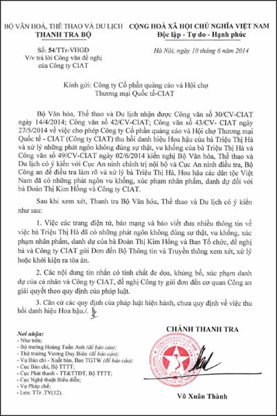 Không tước danh hiệu Hoa hậu của Triệu Thị Hà - ảnh 1