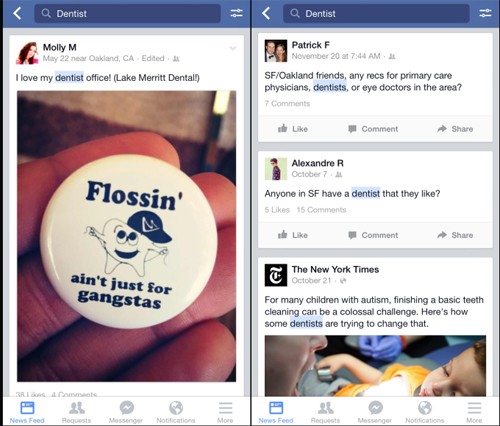 Facebook cho phép tìm kiếm thông tin trong status - ảnh 2