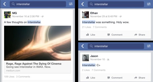 Facebook cho phép tìm kiếm thông tin trong status - ảnh 3