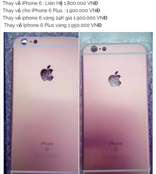 Nở rộ dịch vụ thay vỏ biến iPhone 6 thành iPhone 6s hồng - ảnh 1
