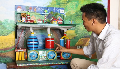 Học sinh tiểu học sáng tạo 'máy xử lý bão' trong lòng đất - ảnh 2